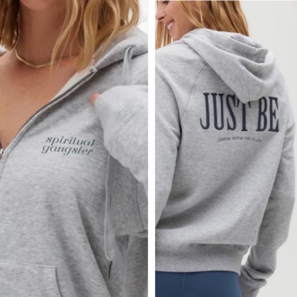 NWOT Spiritual Gangster ‘Just Be’ Embroidered Hoodie - Picture 2 of 11